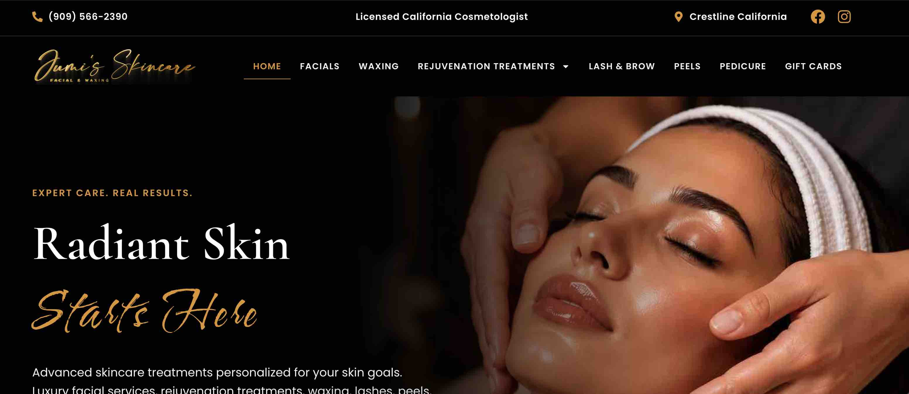 Jumi skincare website